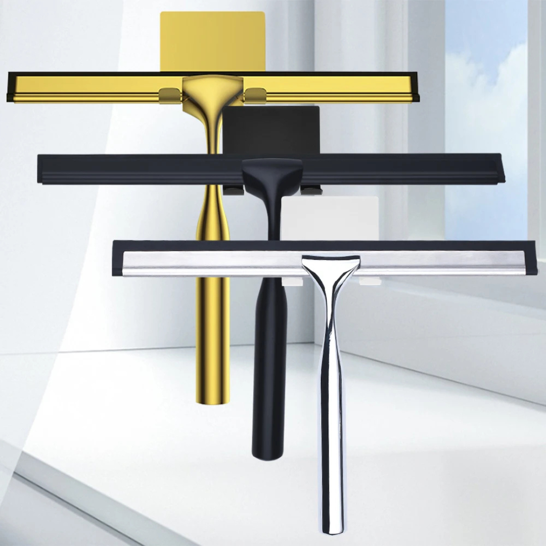 Selora Stainless Glass Wiper Squeegee in gold, black and silver variant