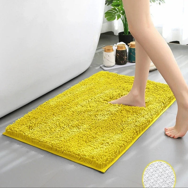 Cloud step plush bath rug, soft absorbent bathroom rug for comfort, quick drying, and modern home decor