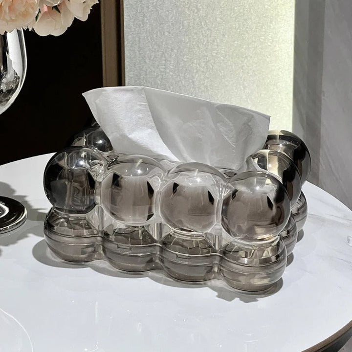 Crystal edge nordic tissue box, modern minimalist tissue holder for stylish home and bathroom decor