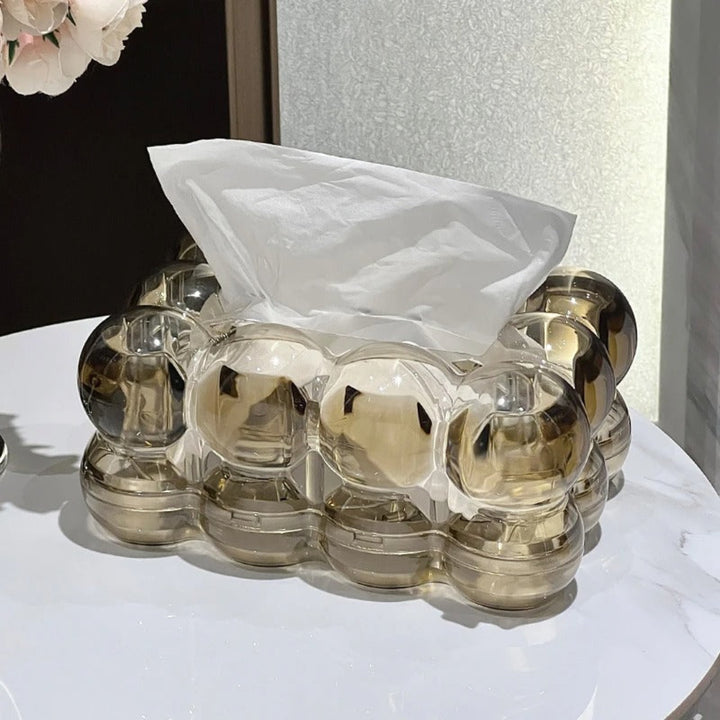 Crystal edge nordic tissue box, modern minimalist tissue holder for stylish home and bathroom decor
