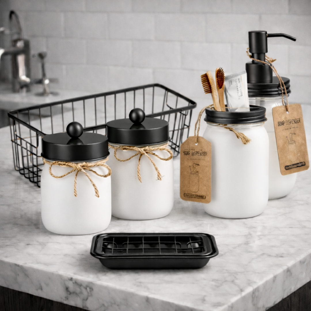 Elan maison vanity set, elegant bathroom or vanity organizer set for stylish home decor and daily essentials