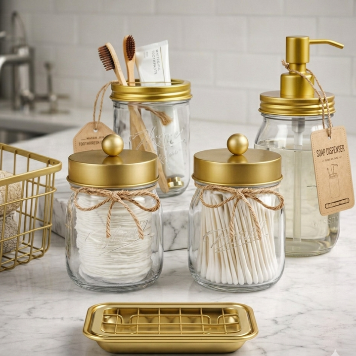 Elan maison vanity set, elegant bathroom or vanity organizer set for stylish home decor and daily essentials