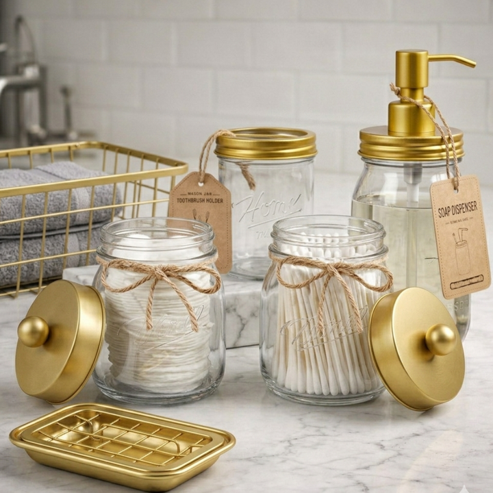 Elan maison vanity set, elegant bathroom or vanity organizer set for stylish home decor and daily essentials